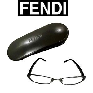 FENDI Women's Eyeglasses w/Side Logo Print w/Case & Card, NWOT